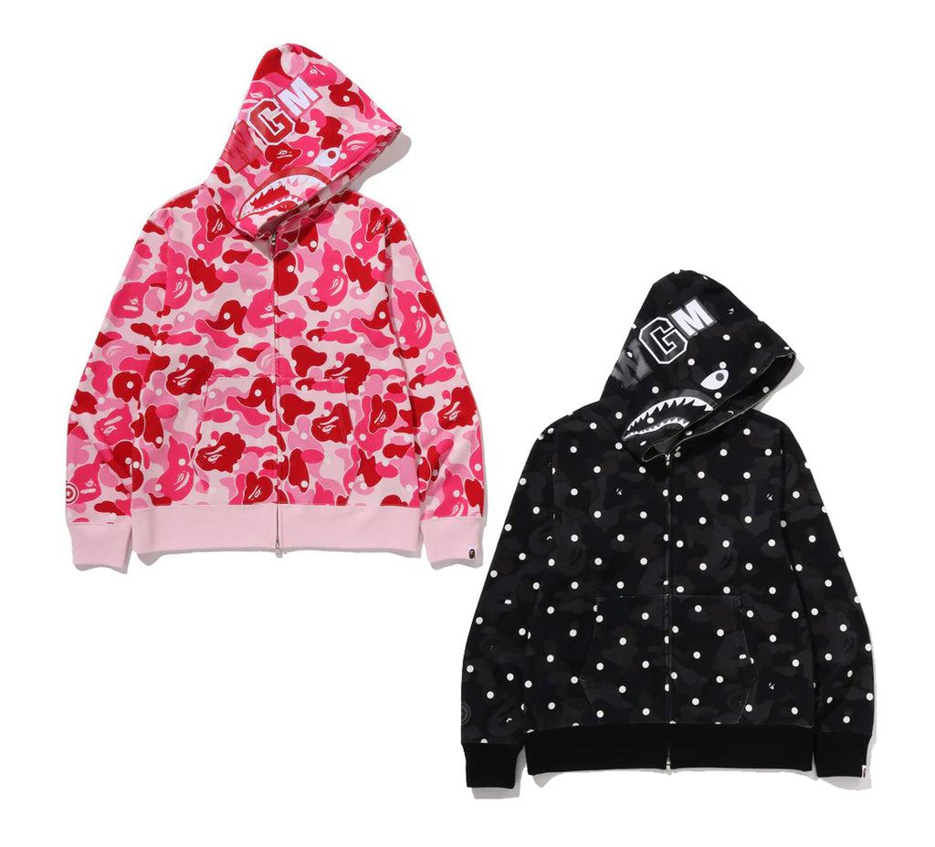 A BATHING APE ABC DOT SHARK FULL ZIP HOODIE – happyjagabee store