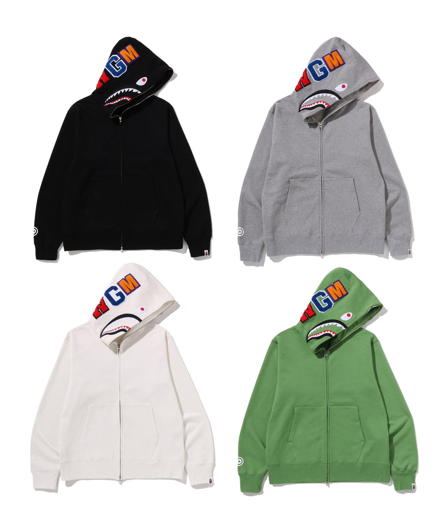 A BATHING APE SHARK FULL ZIP HOODIE – happyjagabee store