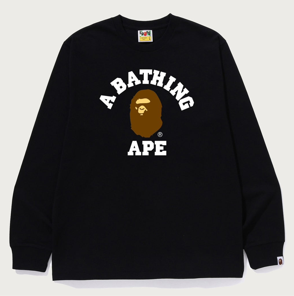 希少✨A BATHING APE カレッジロゴ ロンT 大猿 アーチロゴ 2XL A BATHING APE COLLEGE L/S TEE – happyjagabee store