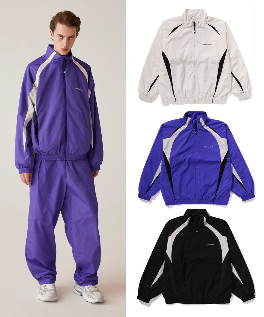 A BATHING APE BATHING APE LOGO NYLON TRACK JACKET – happyjagabee store