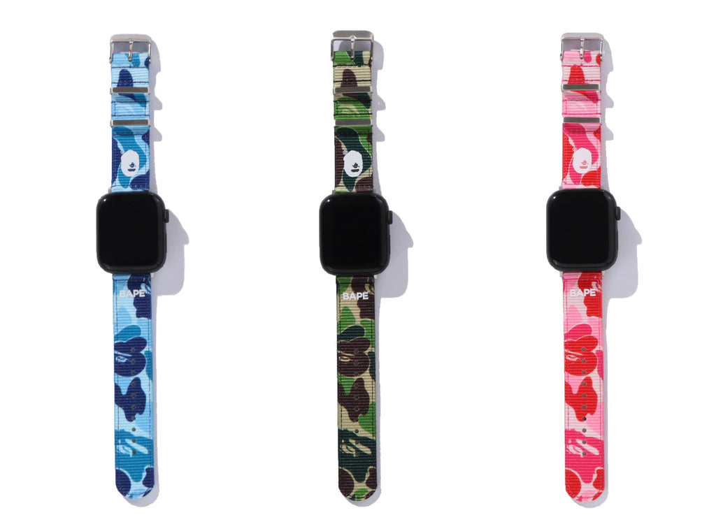 A BATHING APE ABC CAMO NATO BAND MOBILE FOR APPLE WATCH