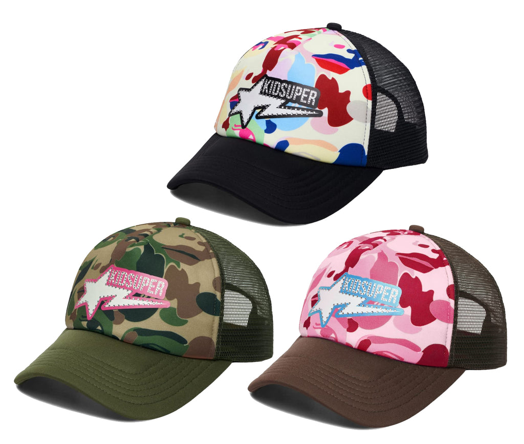 A BATHING APE BAPE x KIDSUPER BAPE STA LOGO RHINESTONE