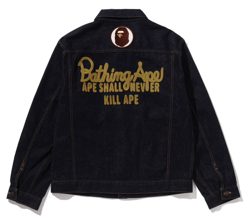 A BATHING APE CHAMPION DENIM JACKET – happyjagabee store