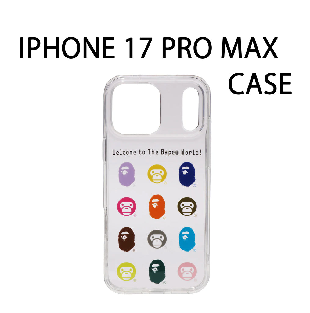 A BATHING APE 17 promax iPhoneケース 2色 A BATHING APE BAPE IPHONE 17 PRO MAX CASE – happyjagabee store