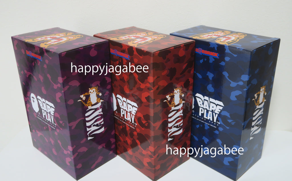 A BATHING APE BE@RBRICK x BAPE COLOR CAMO TIGER 100% & 400% Set of 3