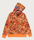 A BATHING APE SPLASH CAMO SHARK FULL ZIP HOODIE