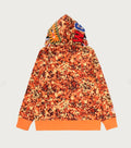 A BATHING APE SPLASH CAMO SHARK FULL ZIP HOODIE
