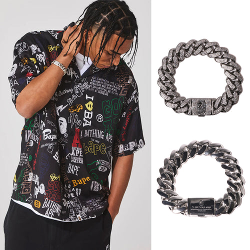 A BATHING APE APE HEAD FAT BRACELET