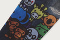 A BATHING APE BAPE KIDS BABY MILO FRIENDS DENIM PRINT SWEAT PANTS