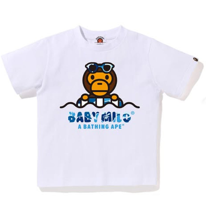 A BATHING APE BAPE KIDS ABC CAMO MILO FLOAT SUMMER TEE