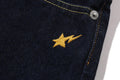 A BATHING APE Ladies' BAPE STA EMBROIDERY BAGGY DENIM PANTS