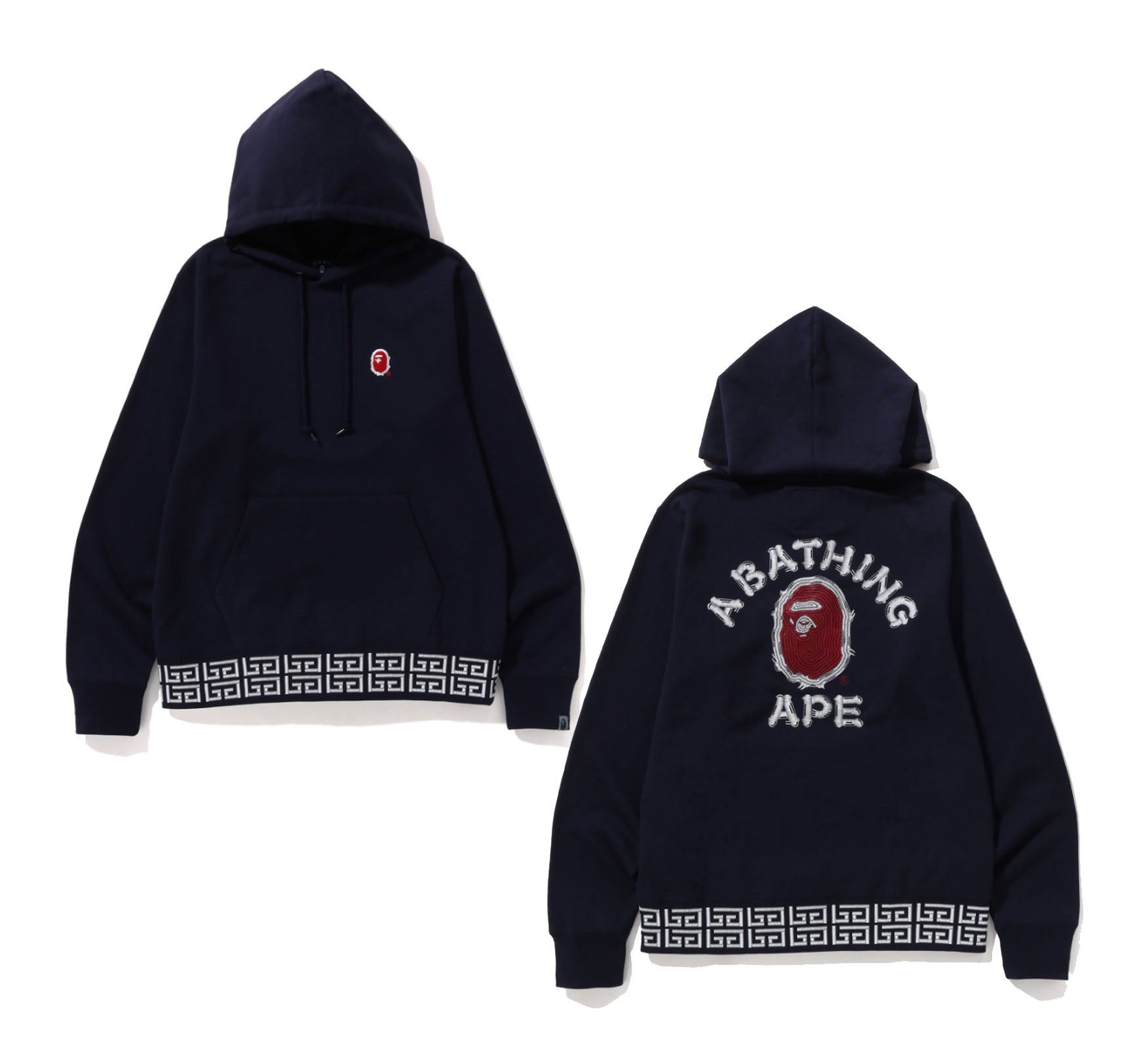 A BATHING APE BRUSH COLLEGE PULLOVER HOODIE – happyjagabee store