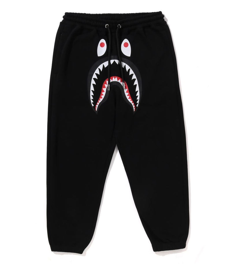 A BATHING APE SHARK RELAXED FIT SWEAT PANTS
