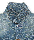 A BATHING APE LINE CAMO JACQUARD 13oz DENIM JACKET
