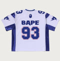 A BATHING APE SOLID CAMO JACQUARD MESH CROPPED FIT FOOTBALL JERSEY