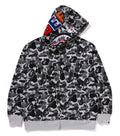 A BATHING APE DEF JAM CAMO SHARK RELAXED FIT FULL ZIP HOODIE