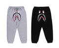 A BATHING APE SHARK RELAXED FIT SWEAT PANTS
