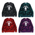 A BATHING APE COLOR CAMO COLLEGE CREWNECK SWEAT SHIRT - happyjagabee store
