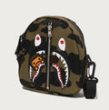 A BATHING APE BAPE KIDS 1ST CAMO MILO SHARK MINI SHOULDER BAG