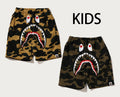 A BATHING APE BAPE KIDS 1ST CAMO SHARK BEACH SHORTS