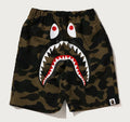 A BATHING APE BAPE KIDS 1ST CAMO SHARK BEACH SHORTS