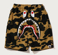 A BATHING APE BAPE KIDS 1ST CAMO SHARK BEACH SHORTS