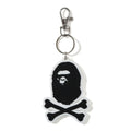 A BATHING APE CROSSBONE SILICON KEYCHAIN