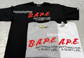 A BATHING APE BAPE MOTTO LOGO RELAXED FIT TEE