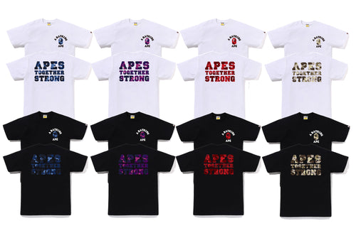 A BATHING APE COLOR CAMO COLLEGE ATS TEE