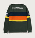 A BATHING APE BY BATHING APE STRIPED RUGBY SHIRT