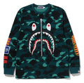 A BATHING APE COLOR CAMO SHARK L/S TEE - happyjagabee store