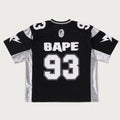 A BATHING APE SOLID CAMO JACQUARD MESH CROPPED FIT FOOTBALL JERSEY