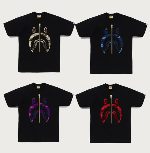 A BATHING APE COLOR CAMO SHARK TEE