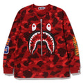 A BATHING APE COLOR CAMO SHARK L/S TEE - happyjagabee store