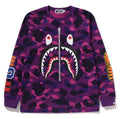 A BATHING APE COLOR CAMO SHARK L/S TEE - happyjagabee store