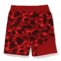 A BATHING APE COLOR CAMO CUTTING SWEAT SHORTS