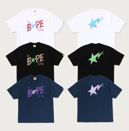 A BATHING APE METALLIC BAPE STA LOGO RELAXED FIT TEE