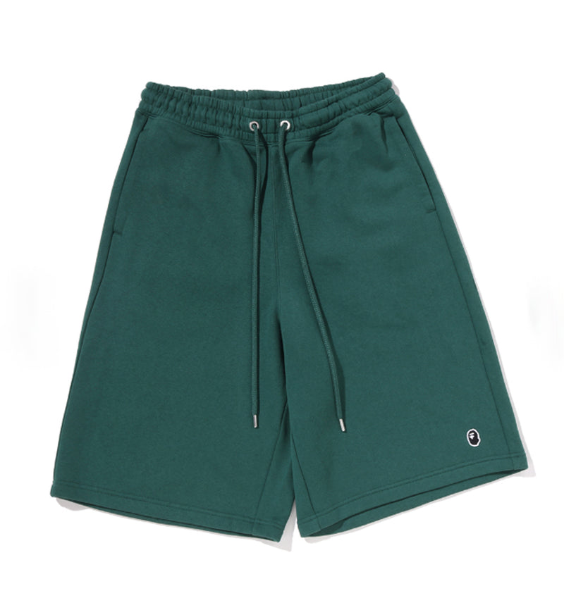 A BATHING APE ONE POINT KNEE LENGTH RELAXED FIT SWEAT SHORTS