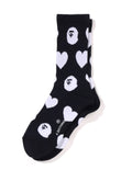 A BATHING APE Ladies' I LOVE BAPE MONOGRAM SOCKS