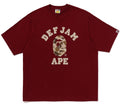 A BATHING APE BAPE x DEF JAM CAMO COLLEGE RELAXED FIT TEE