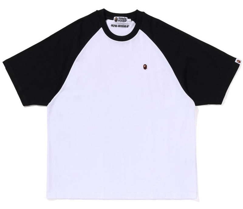 A BATHING APE ONE POINT RELAXED FIT RAGLAN TEE