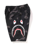 A BATHING APE BAPE KIDS COLOR CAMO SIDE SHARK BEACH SHORTS