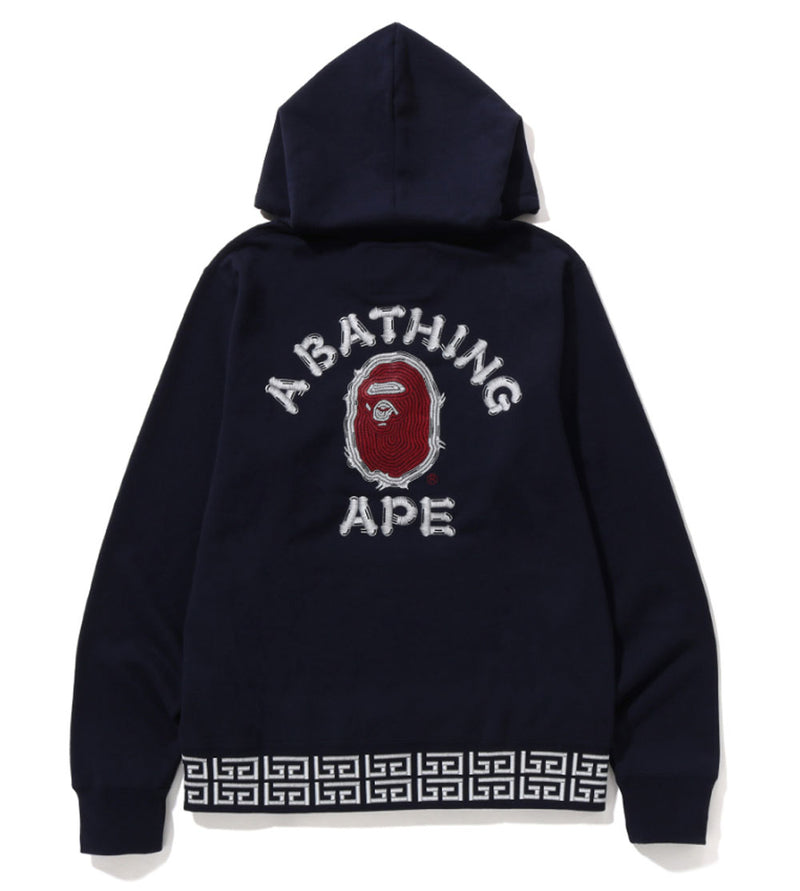 A BATHING APE BRUSH COLLEGE PULLOVER HOODIE
