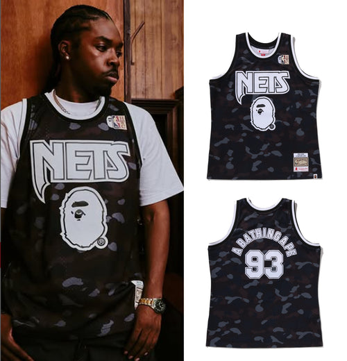 A BATHING APE BAPE x M&N NBA NEW JERSEY METS SWINGMAN JERSEY