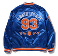 A BATHING APE BAPE x M&N NBA NEW YORK KNICKS SATIN JACKET