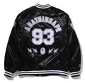 A BATHING APE BAPE x M&N NBA NEW JERSEY NETS SATIN JACKET