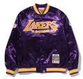 A BATHING APE BAPE x M&N NBA LOS ANGELS LAKERS SATIN JACKET