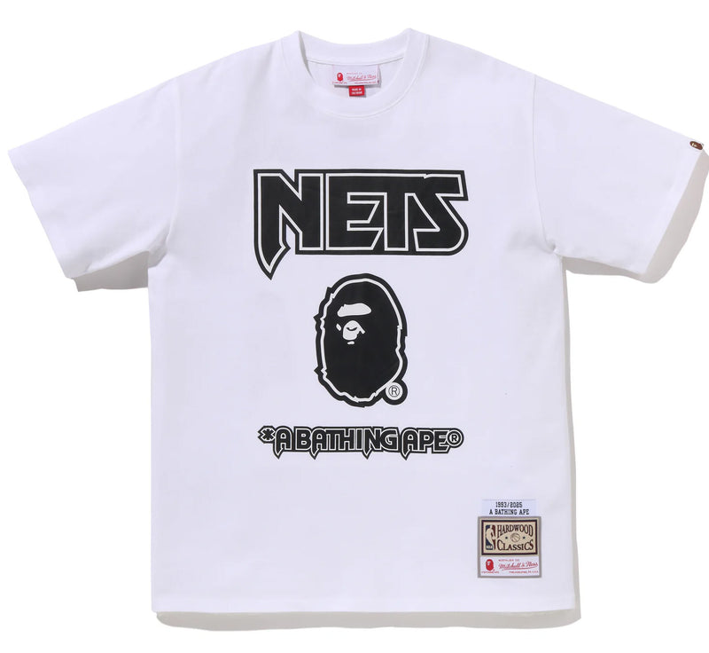 A BATHING APE BAPE x M&N NBA NEW JERSEY NETS TEE