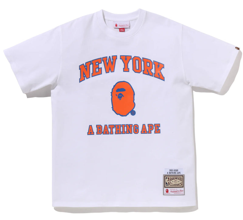 A BATHING APE BAPE x M&N NBA NEW YORK KNICKS TEE