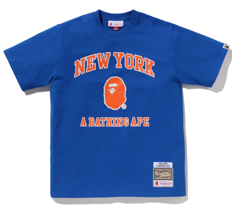 A BATHING APE BAPE x M&N NBA NEW YORK KNICKS TEE